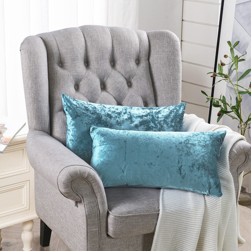 Rancho Crushed Velvet Throw Pillow Cover Set, NO INSERT