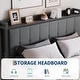 preview thumbnail 21 of 58, Bed Frame with Lift Up Storage, Upholstered Velvet Platform Bed with Storage Headboard