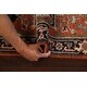 preview thumbnail 14 of 14, Geometric Indo Heriz Serapi Oriental Runner Rug Wool Hand-knotted - 2'6" x 11'6"