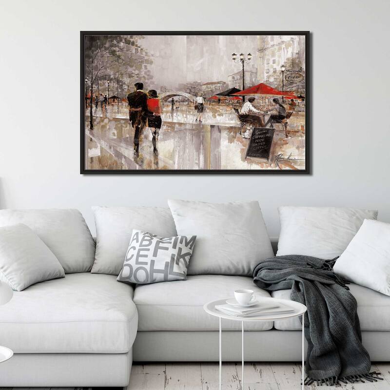 "Riverwalk Charm" by Ruane Manning Print on Floating Canvas