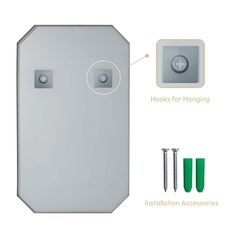 Sabadell Octagon Stainless Steel Framed Wall Mirror