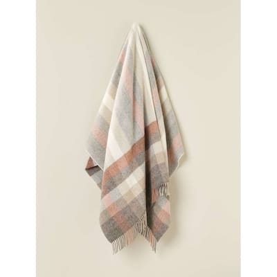 Woodale Blush, Shetland Pure New Wool Throw Blanket