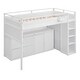 preview thumbnail 7 of 7, White Pine Wood Twin Size Loft Bed with Rolling Cabinet
