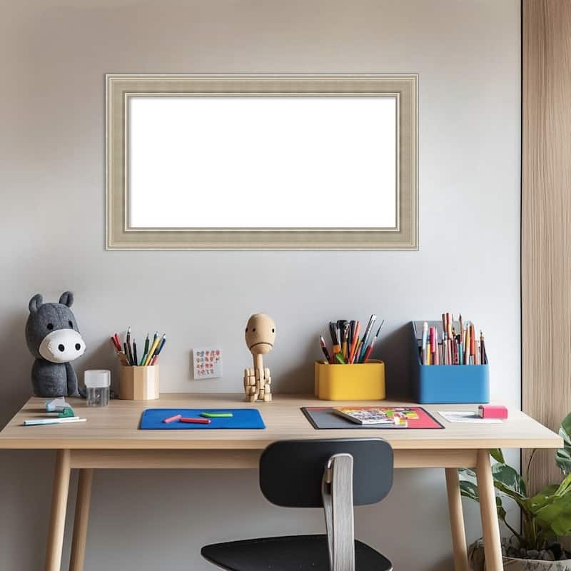 Amanti Art Mezzo Silver Framed Dry Erase Magnetic Board