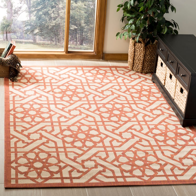 Martha Stewart by SAFAVIEH Triumph Indoor/ Outdoor Waterproof Rug. - 6'7" x 9'6" - Cayenne