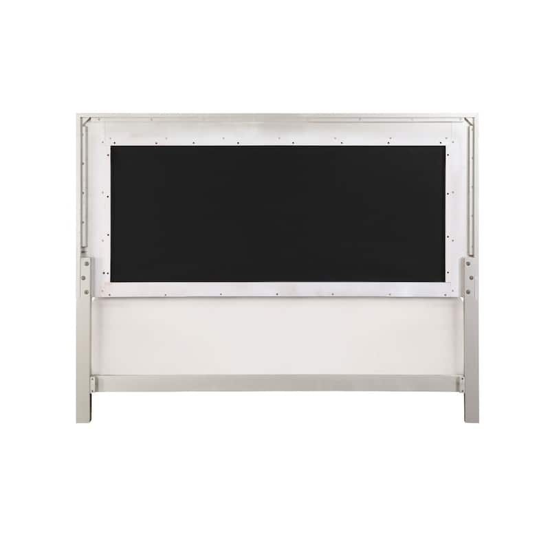 King Size Bed with Storage - Art Deco Style Platform Bed Frame for Bedroom Decor