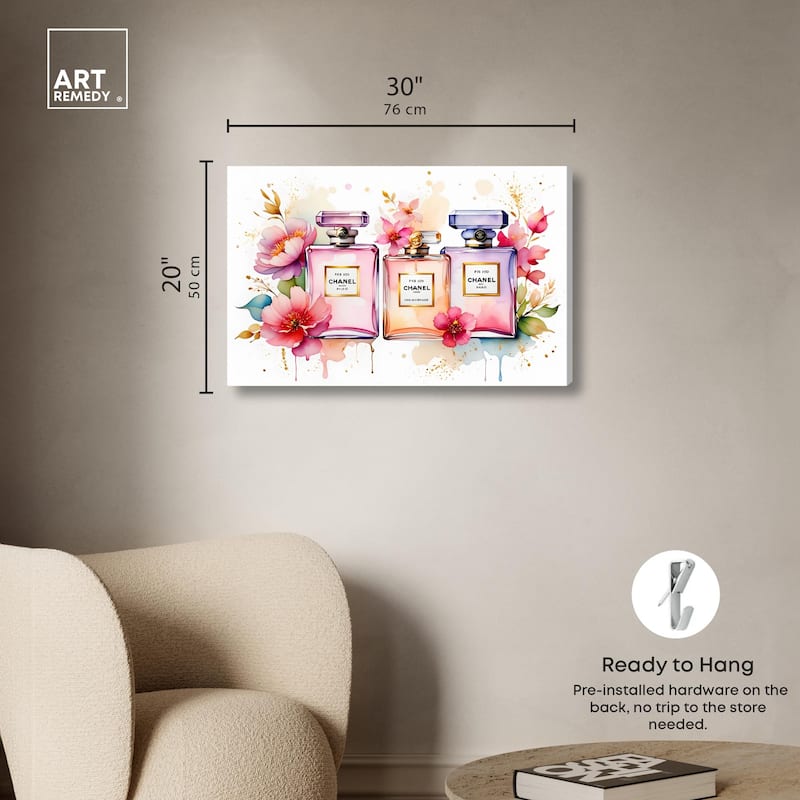 Floral Fragrance Canvas by Art Remedy, Gallery Wrapped