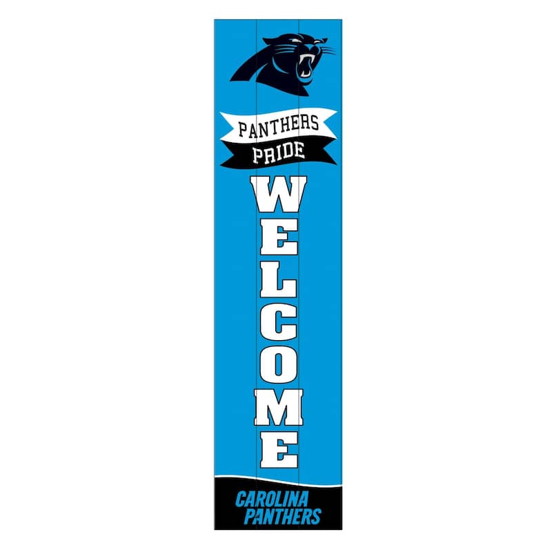 47" Porch Leaner Welcome Wall Sign, Carolina Panthers