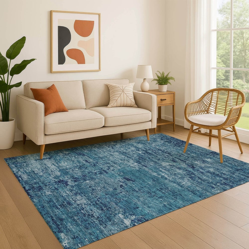 Premium Washable Super Soft Solid Abstract Mayfield Rug