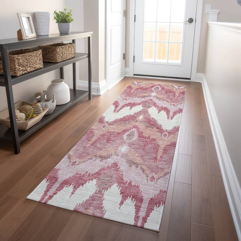 Premium Washable Super Soft Modern Ikat Mayfield Rug - Blush - 2' 3" x 7' 6" - Runner