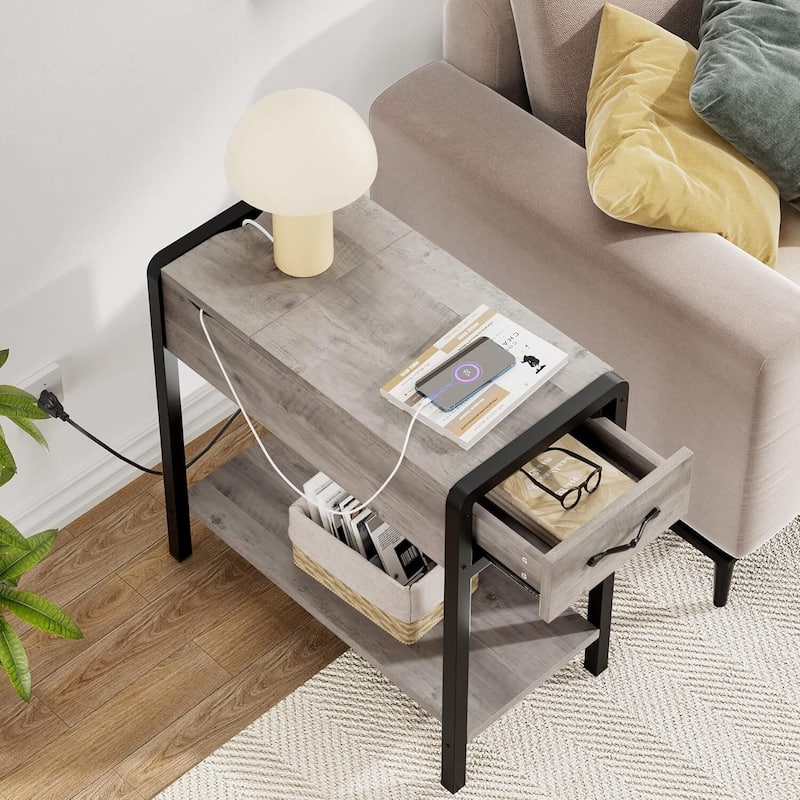 IDEALHOUSE Charging Station End Table