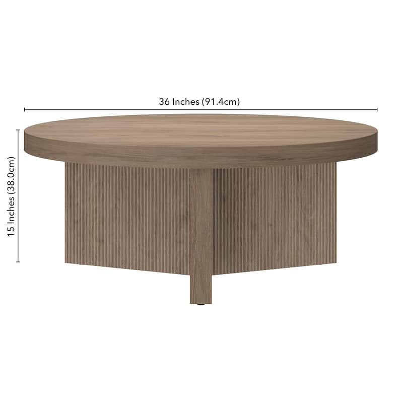 Holm 36" Wide Round Coffee Table