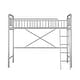 preview thumbnail 7 of 6, Sleek Metal Loft Bed, Twin Size, with Ladder and Guardrail for Modern Living