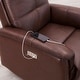 preview thumbnail 2 of 7, Hydeline Logan Power Headrest Top Grain Leather Recliner Chair