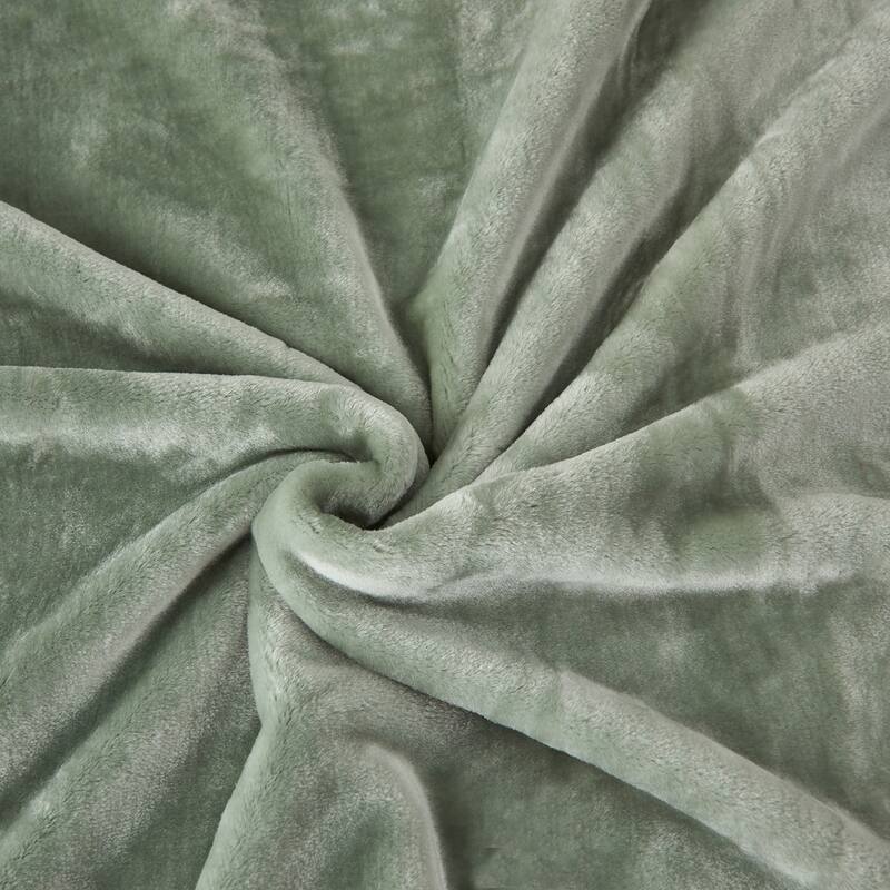 Thicken Reversible Solid Mink Fleece Blanket Fuzzy Cozy Bed Blanket for Couch Camping