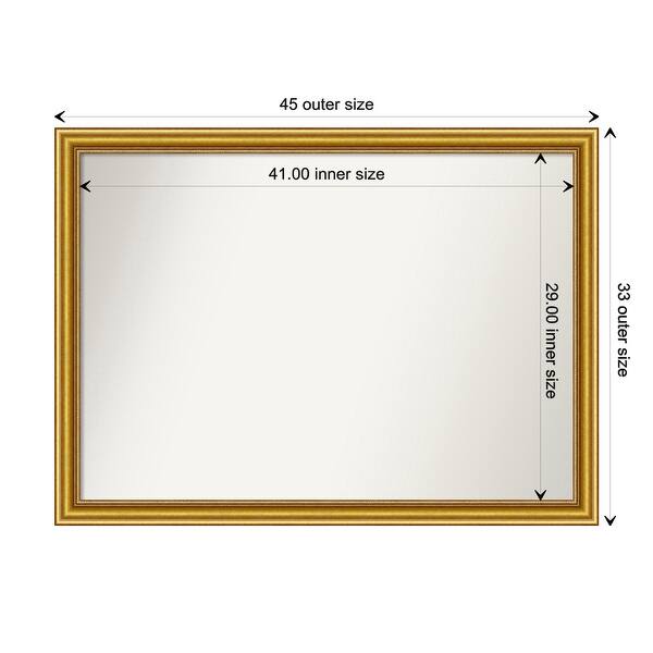 dimension image slide 47 of 93, Wall Mirror Choose Your Custom Size - Extra Large, Townhouse Gold Wood