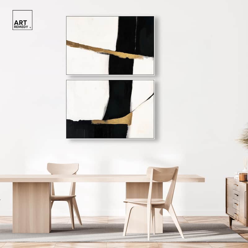 Weight of Black II Canvas Set of 2 by Art Remedy
