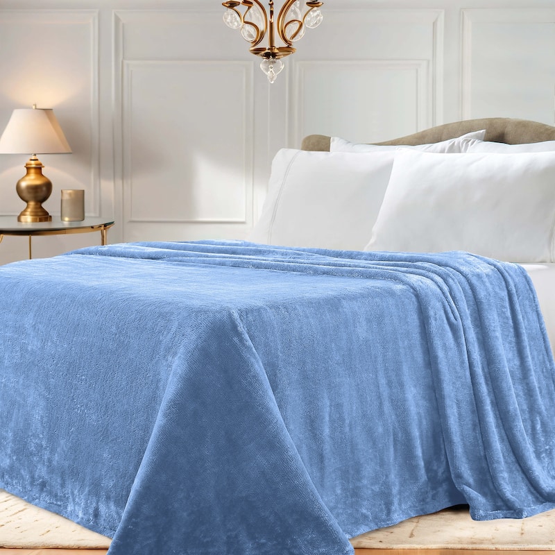 Superior Solid Fluffy Fleece Blanket, Plush and All Season