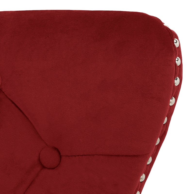 Grandview Tufted Upholstered Dining Chair (Set of 2) with Nailhead Trim and Ring Pull