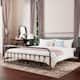 Alazyhome Simple Vintage Metal Platform Bed Frame, Easy-Assembly