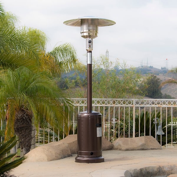 Shop Belleze 48 000btu Premium Patio Heater Propane Hammered Bronze Standard On Sale Overstock 15893352