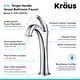 preview thumbnail 18 of 35, Kraus Glass Vessel Sink, Bathroom Faucet, Pop Up Drain, Mounting Ring