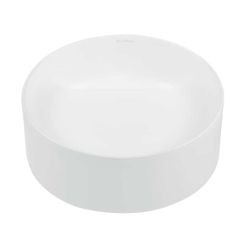Vevey 16.5" Round Vessel Bathroom Sink In Matte White - 20.2" x 20.2" 9.2"