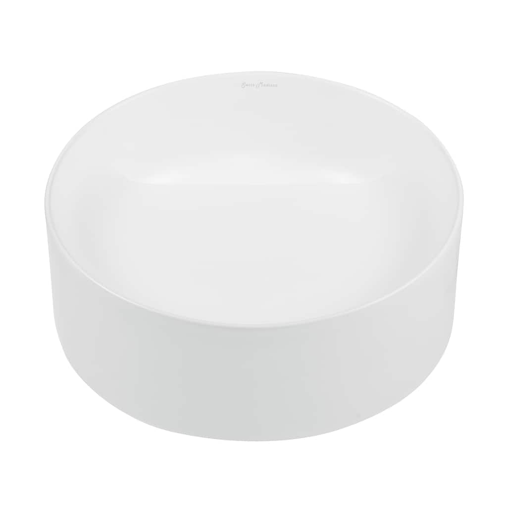 Vevey 16.5" Round Vessel Bathroom Sink In Matte White - 20.2" x 20.2" 9.2"