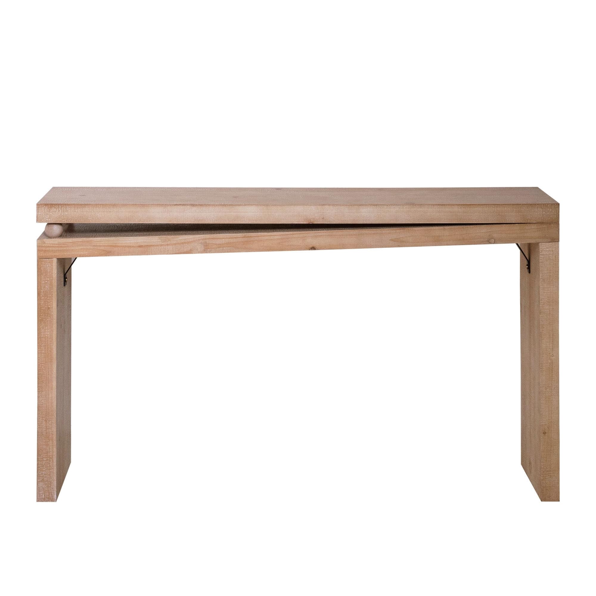 Slim Narrow Console Table, 52" Living Room Hallway Sofa Table, Wooden Rectangular Entryway Table with Wooden Beads Decoration