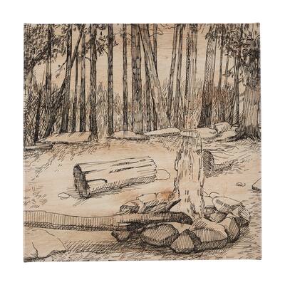 Fireside IV (24 x 24) Canvas Art Print