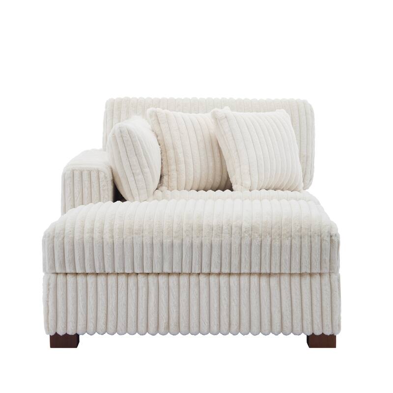 Modern Indoor Chaise Lounge Couch with Pillows