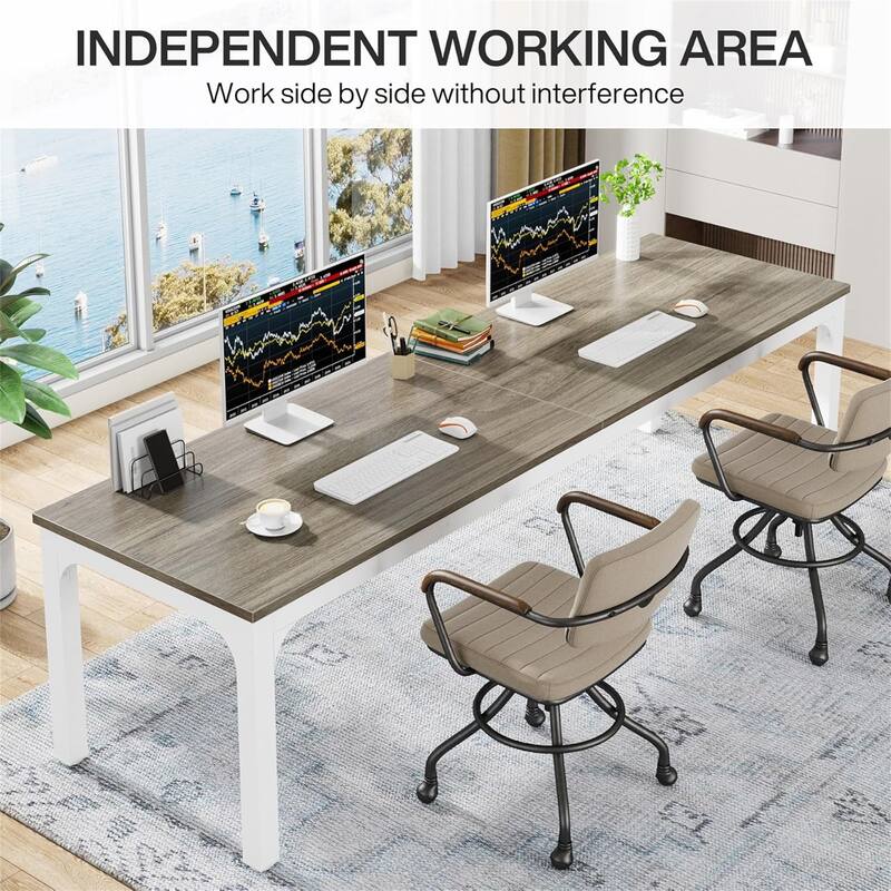 78.7" Extra Long Double Workstation Desk