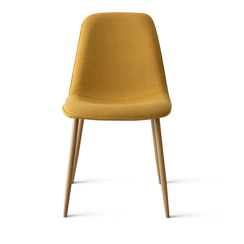 Mid-Century Solid Back Side Dining Chair (Set of 4)