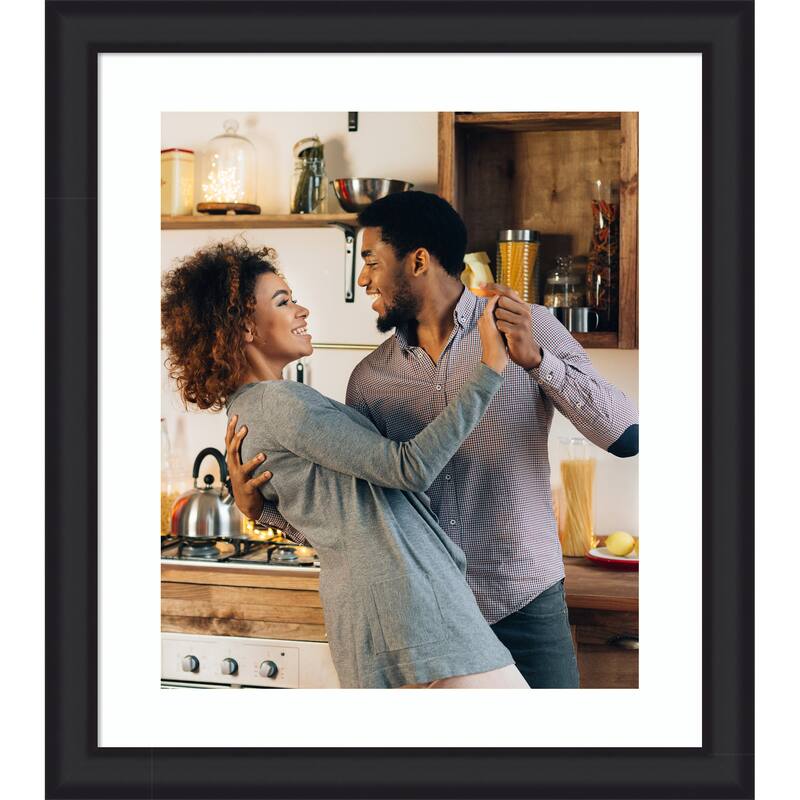 Oliver Narrow Framed Picture Frame, Photo Frame - 20x24 Matted to 16x20 - Oliver Black Narrow