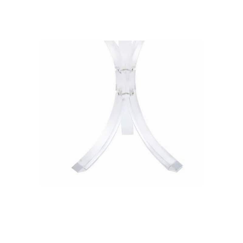 18 in. Clear Round Glass End Table, Sturdy Build End Side Table for Living Rooms