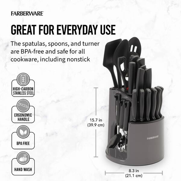Classic 30-piece Spin N Store Rotating Carousel Cutlery and Tool Set in ...