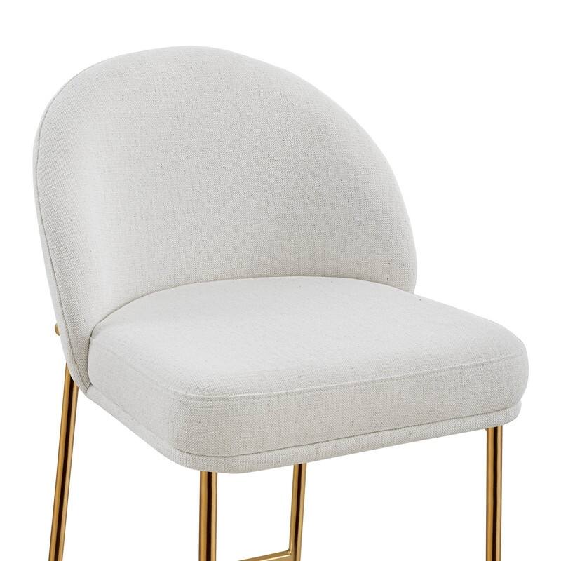 Spruce & Spring Upholstered Counter Bar Stool with Metal Frame