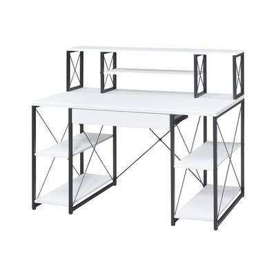 ACME Amiel Writing Desk in White and Black