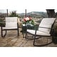 preview thumbnail 4 of 44, Pheap Outdoor 3-piece Rocking Wicker Bistro Set by Havenside Home