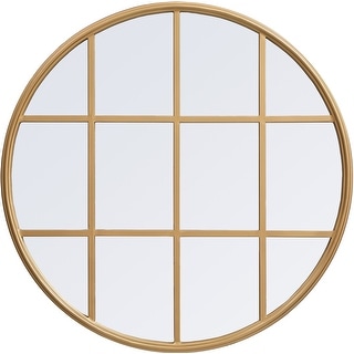 Elegant Lighting Motif 28" Diameter Circular Beveled Metal Framed