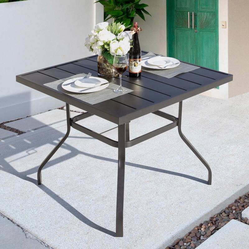 37" Square Patio Outdoor Dining Bistro Table-Nuu Garden