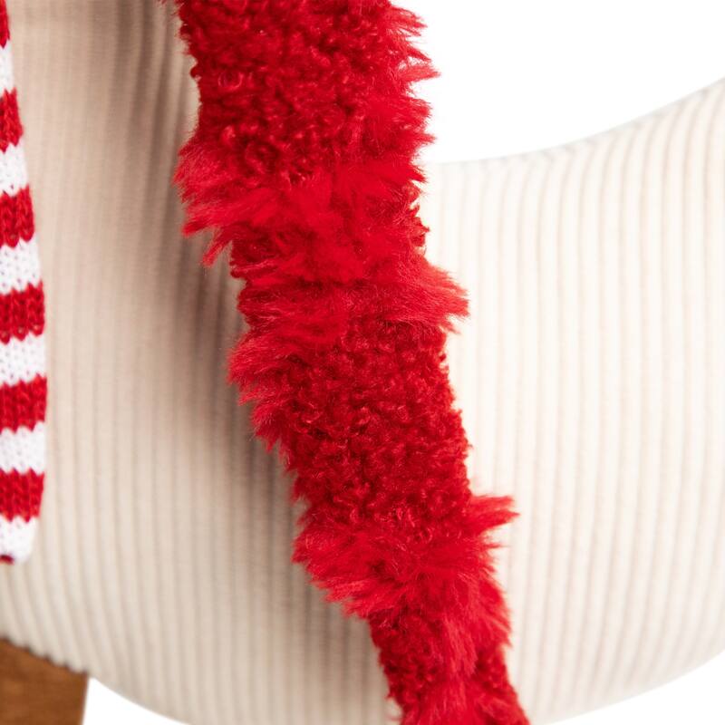 Plush Textured Swan Christmas Decoration - 13"