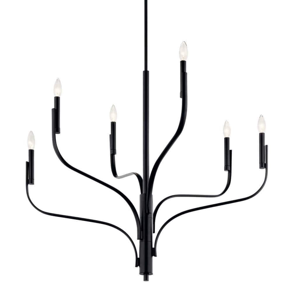 Kichler 52673 Livadia 6 Light 37" Wide Taper Candle Style Chandelier