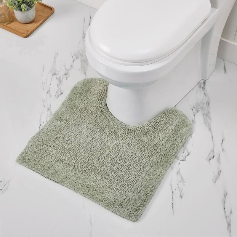 Better Trends Bath Rugs 100% Cotton Soft Water Absorbent Chenille Bathroom Rug for Shower, Sink Mats Edge Collection