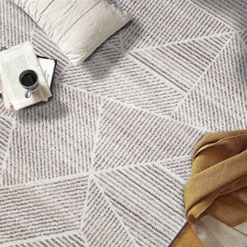 Contemporary Geometric Stripe Area Rug