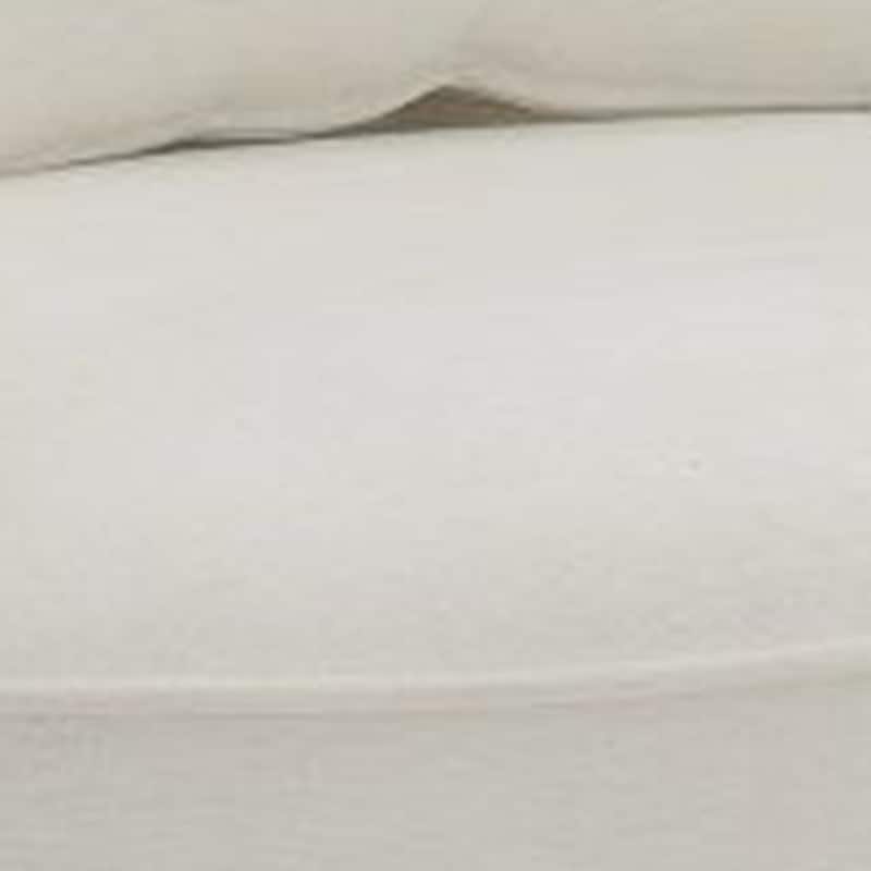 Oggy 39 Inch Accent Chair with 1 Pillow, Barrel Shape, Soft Beige Chenille