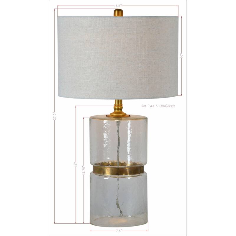 Oscar 28" Table Lamp with Linen Shade