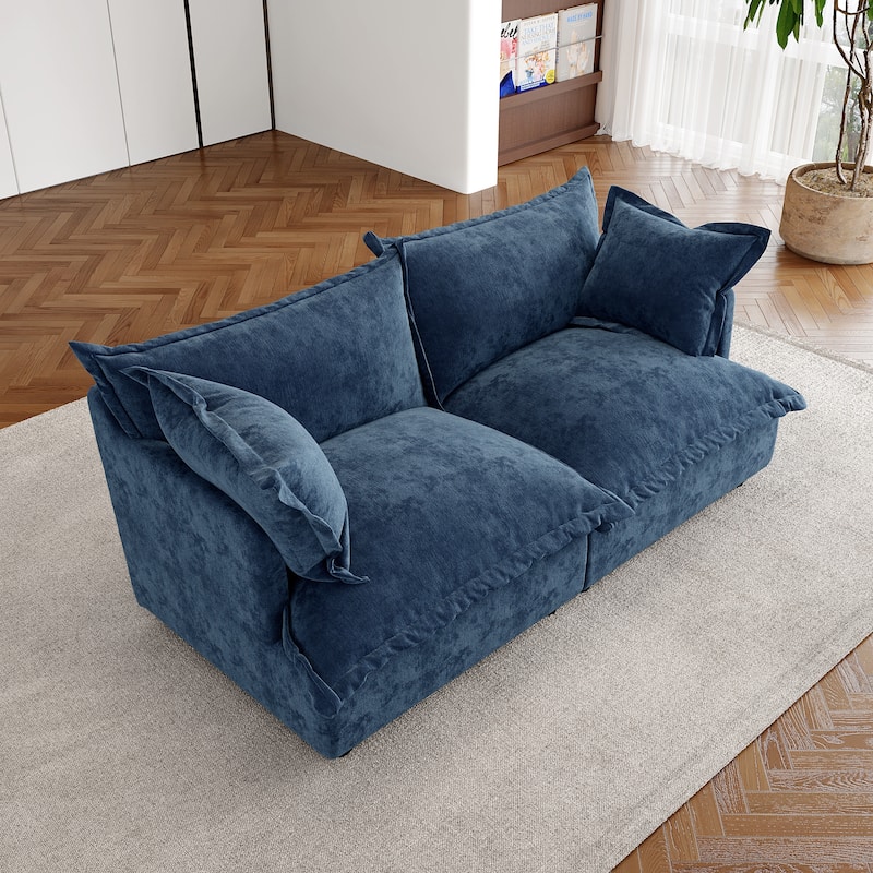 Double Layer Cushion Comfy Cloud Modular Sectional Sofa Set