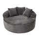 preview thumbnail 45 of 43, XIZZI Modern Round Plush Lounge Sofa with Cushions