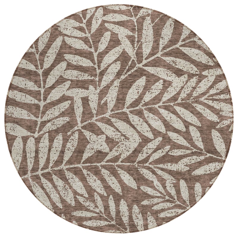 Machine Washable Indoor/ Outdoor Chantille Palm Rug
